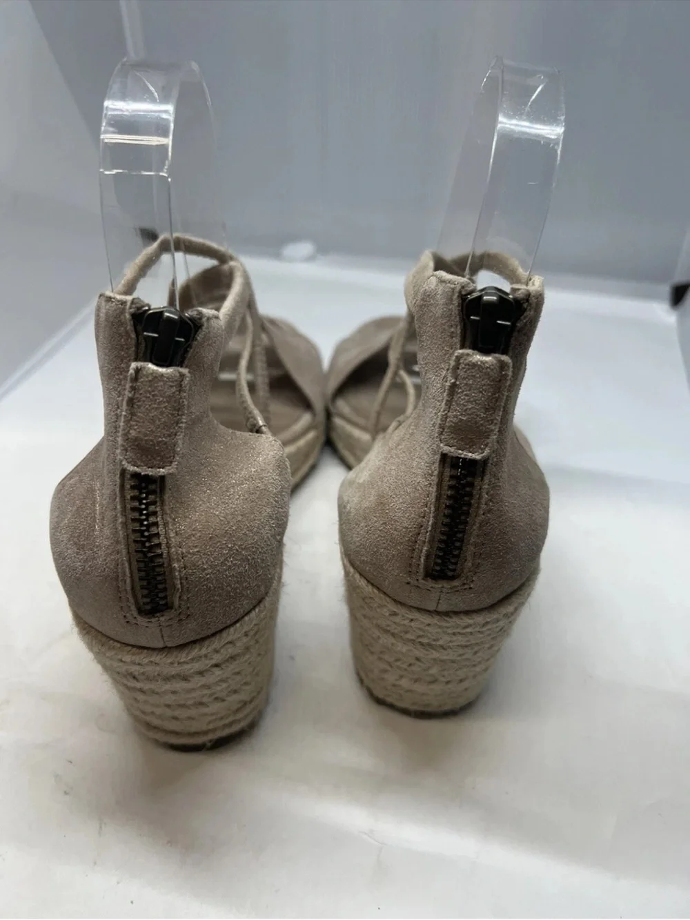 Eileen Fisher Wanda Strappy Wedge Espadrille Sandal, Sand, Size 8